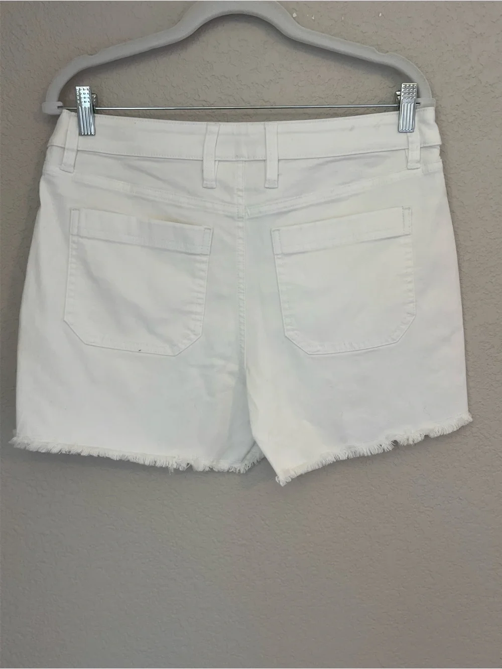 Tommy Bahama White Denim Frayed Hem Shorts